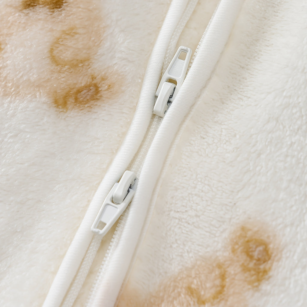 Ours Étoile Manches Longues Flanelle Polaire Fermeture Éclair Double — Monptitlou