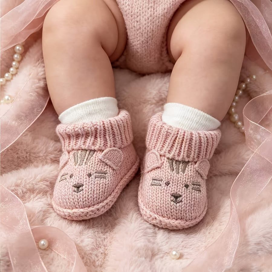 1 Paire de Chaussures de Bébé Tricotées à la Main — Monptitlou