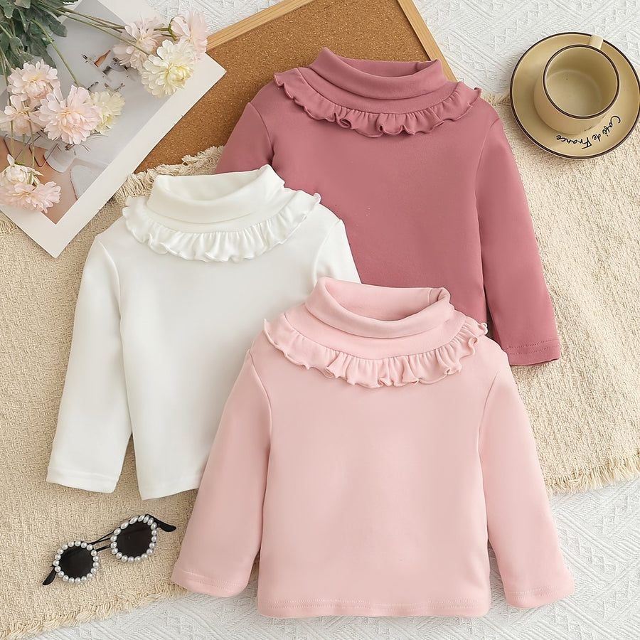 Pulls col roulé en velours allemand pour filles, automne/hiver — Monptitlou