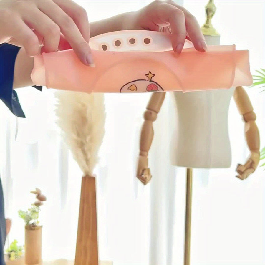 1 bavoir mignon en silicone pour bébé avec bande de cou réglable — Monptitlou