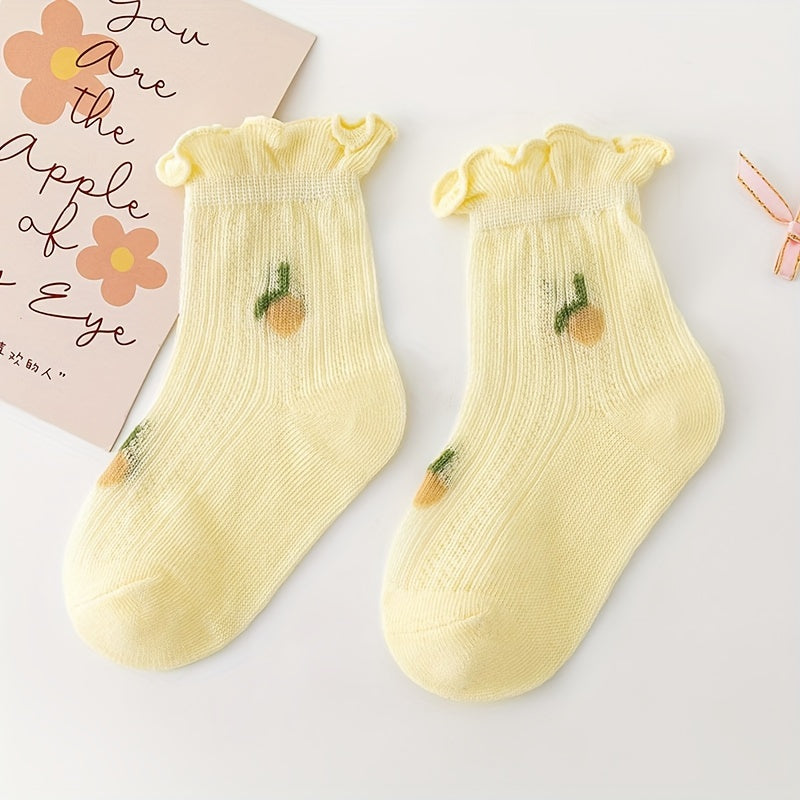 5 paires ou 3 paires de chaussettes princesse en maille fine pour bébé — Monptitlou