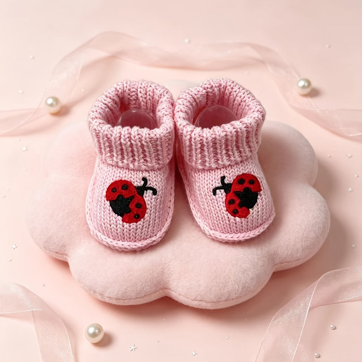 1 Paire de Chaussons Bébé Tricotés Mignons Animaux — Monptitlou Image