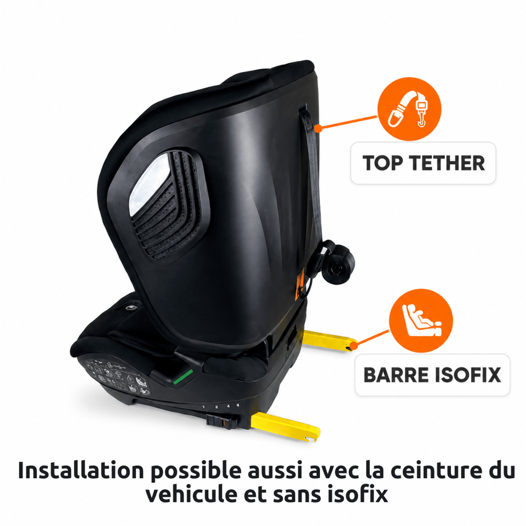 Siège auto Nania Nevada isofix, ou ceinture, inclinable, et pliable