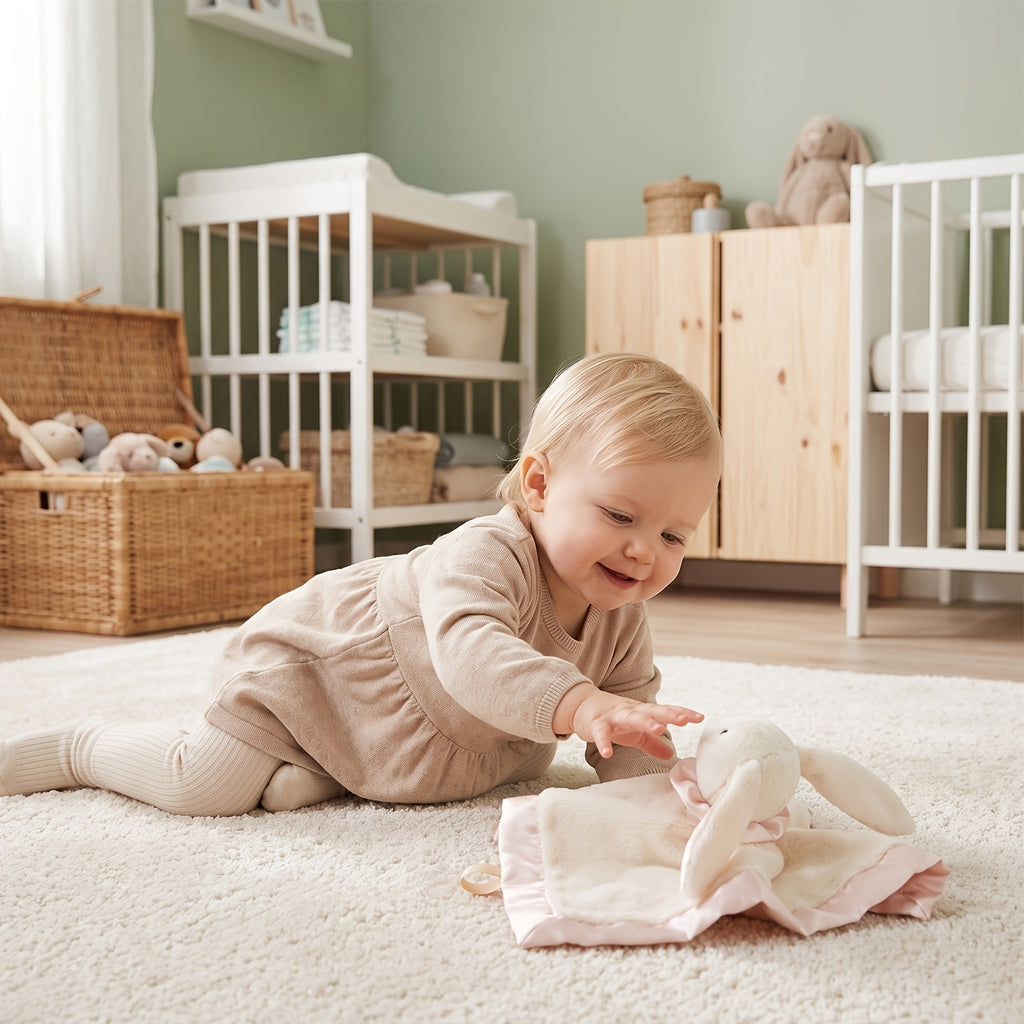 Adorable jouet apaisant pour bébé ours brun — Monptitlou