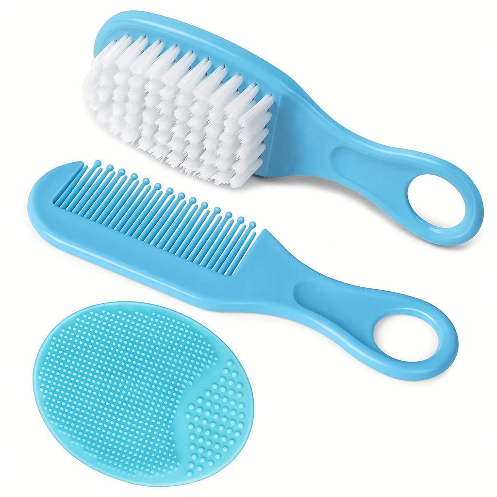 Peigne -croûtes de lait et brosse à poils souples pour nouveau-nés — Monptitlou