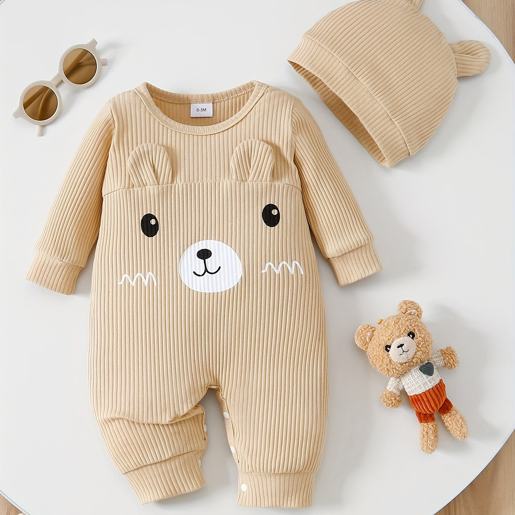 Combinaison 3D ours mignon pour enfants avec bonnet confortable — Monptitlou
