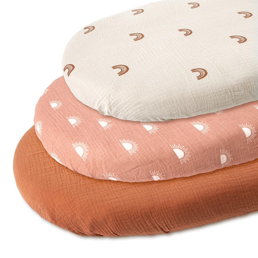 Parure de drap-housse 3 pièces 100 % coton pour lit bébé — Monptitlou