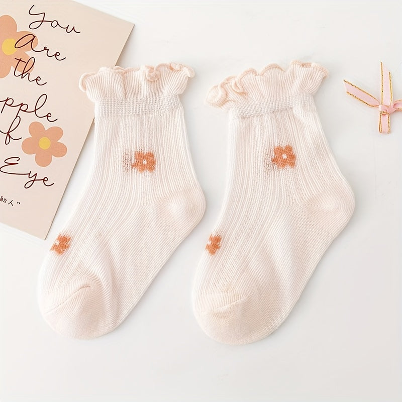 5 paires ou 3 paires de chaussettes princesse en maille fine pour bébé — Monptitlou