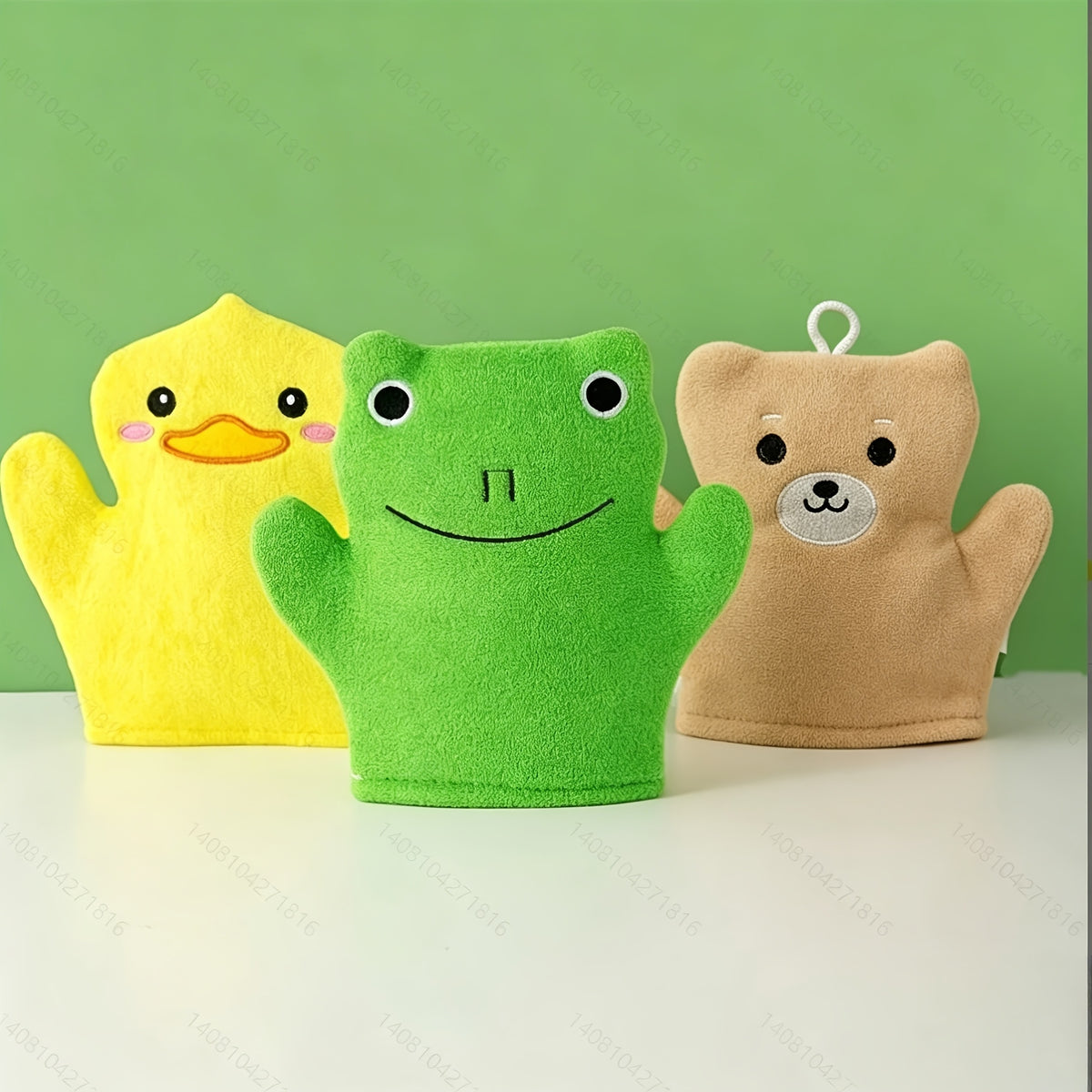 Petits Manchons de Massage de Bain de Dessin Animé Canard Jaune — Monptitlou Image