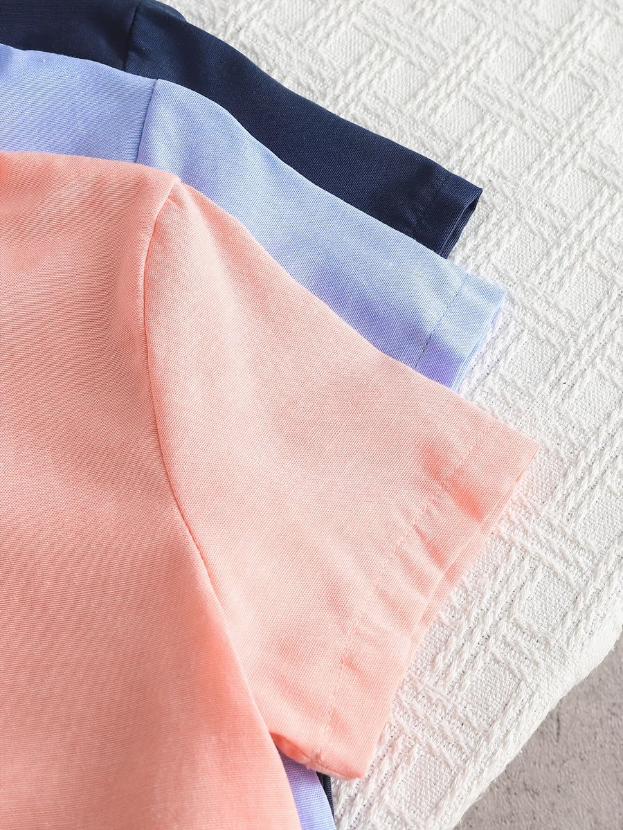 [Chemises bébé printemps/été] Ensemble 3 pièces Chemises courtes — Monptitlou