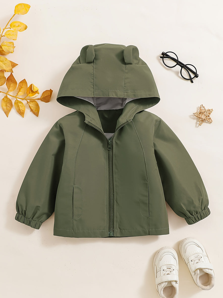 [Manteau trench garçon] Manteau trench à capuche style petites