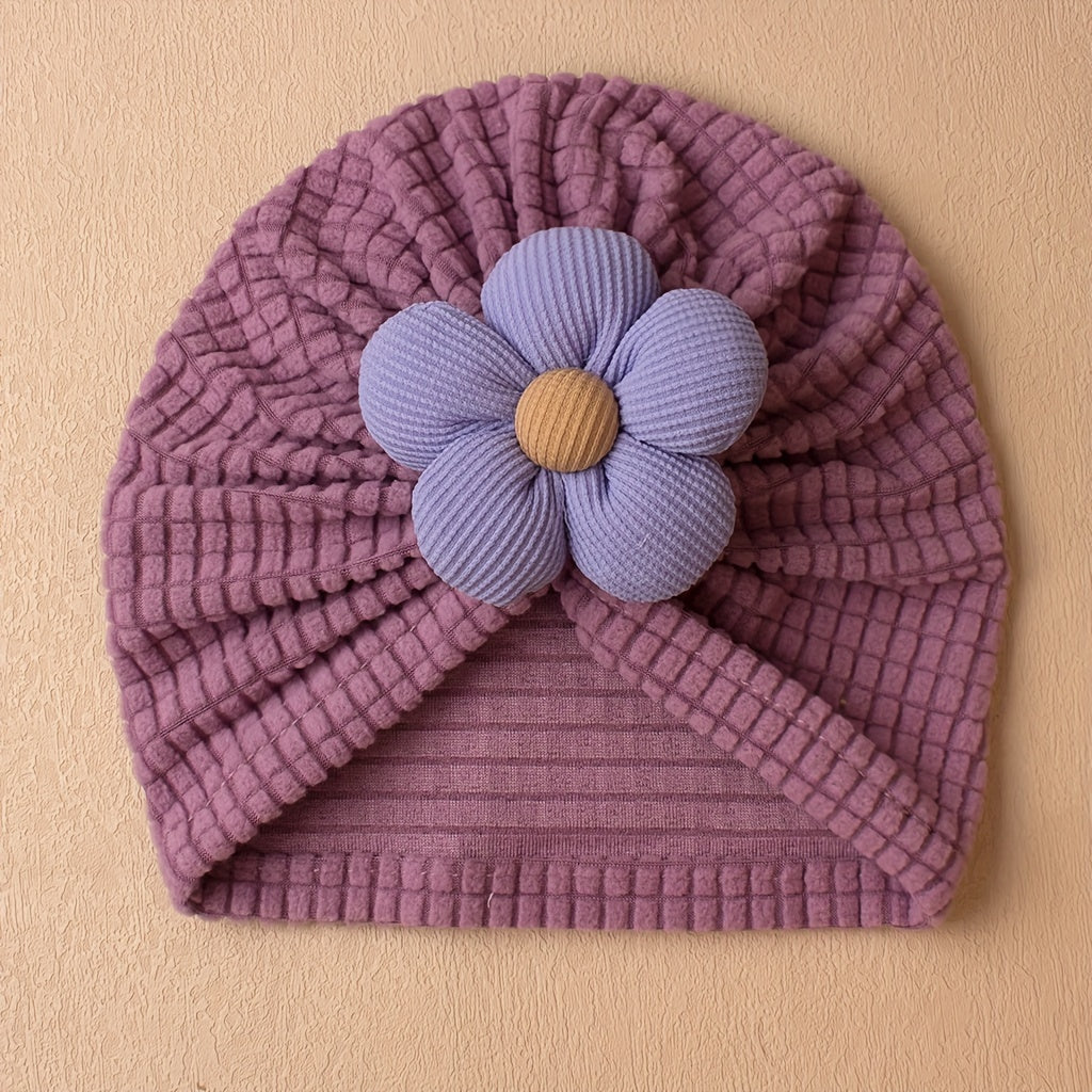 1/2/3 pièces Chapeau Turban à Rayures et Fleurs, Chaud, Confortable — Monptitlou
