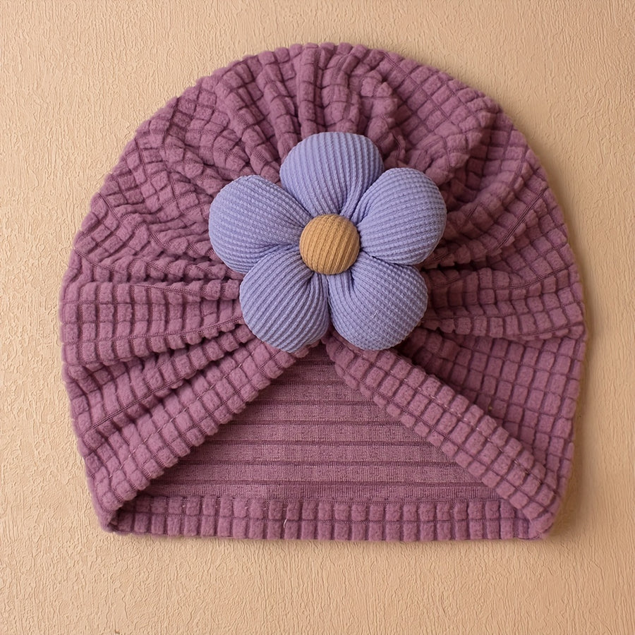 1/2/3 pièces Chapeau Turban à Rayures et Fleurs, Chaud, Confortable — Monptitlou