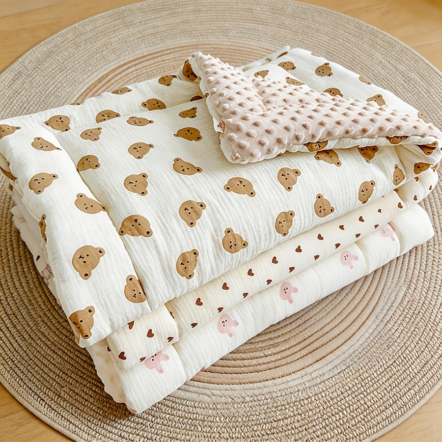 Couette adorable disponible en motifs visage d'animal et cœur. Parfaite — Monptitlou Image