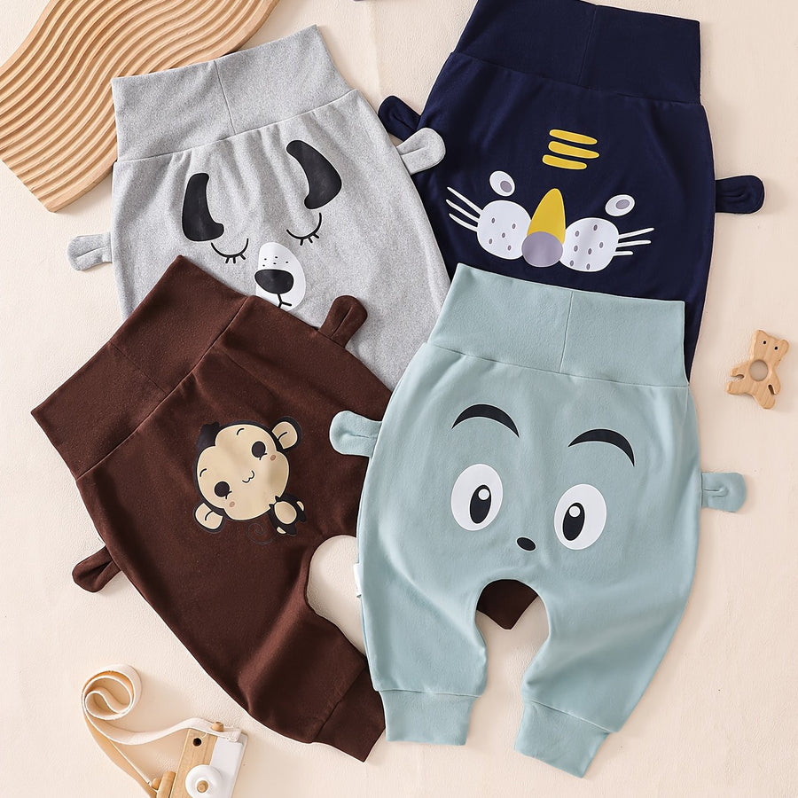 Pantalons harem en tricot doux pour bébé, taille haute — Monptitlou