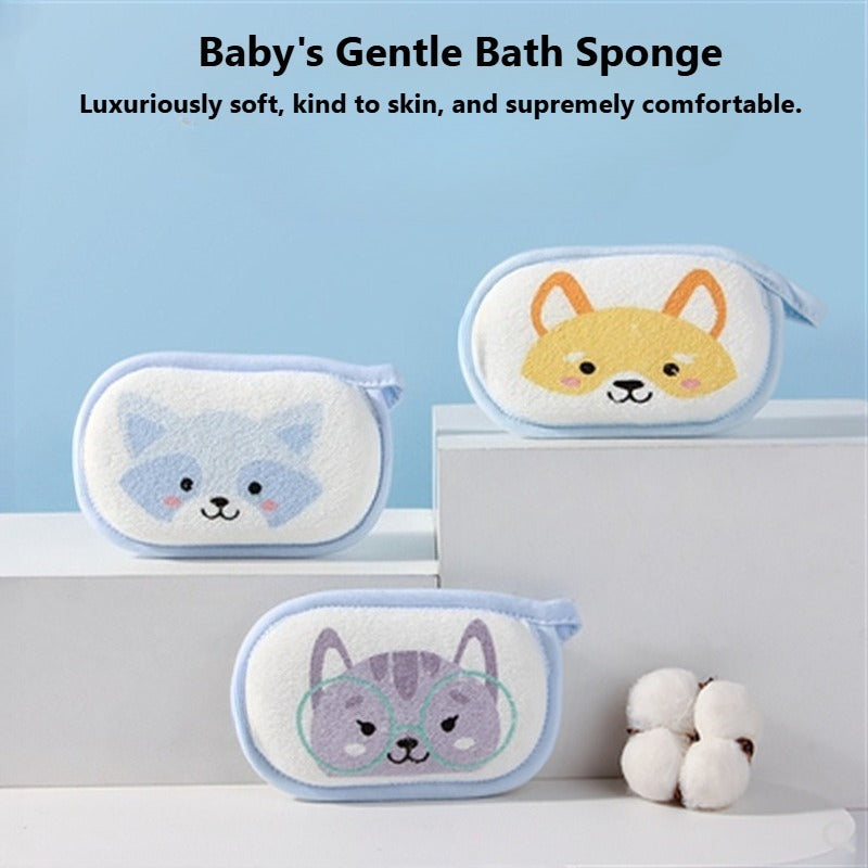 Bébé Bain Éponge de Bain pour Bébé Serviette Exfoliante Balle de Bain — Monptitlou
