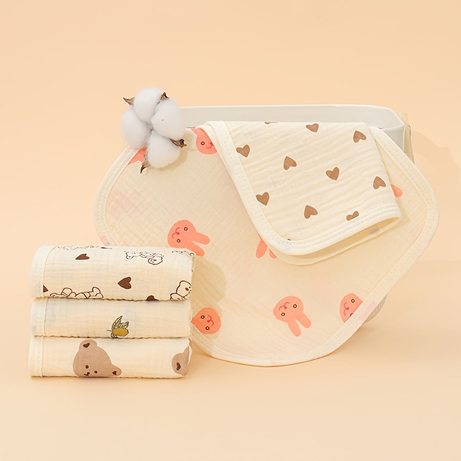 Lingettes en mousseline de coton 4 couches, douces pour bébé — Monptitlou