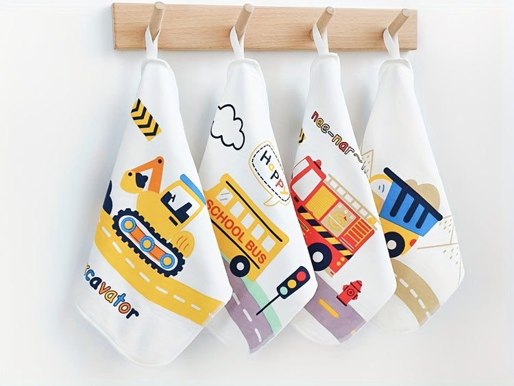Serviette bébé carrée double épaisseur, serviette à salive — Monptitlou