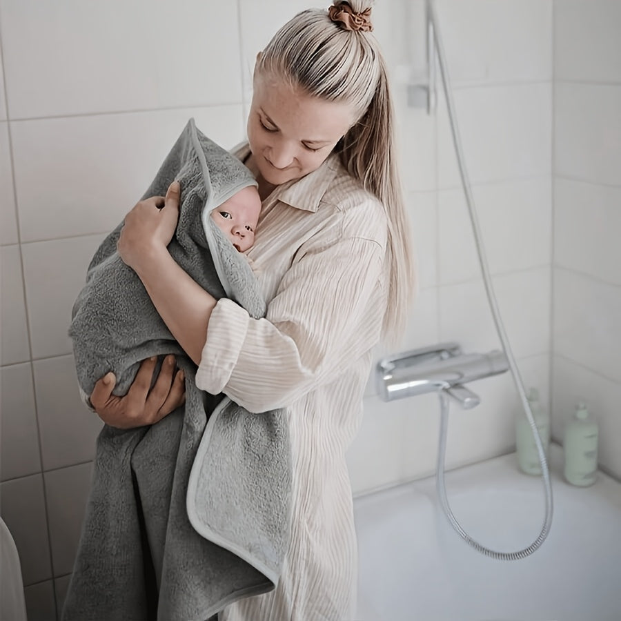 Serviettes de bain pour bébé avec capuche, très absorbantes — Monptitlou