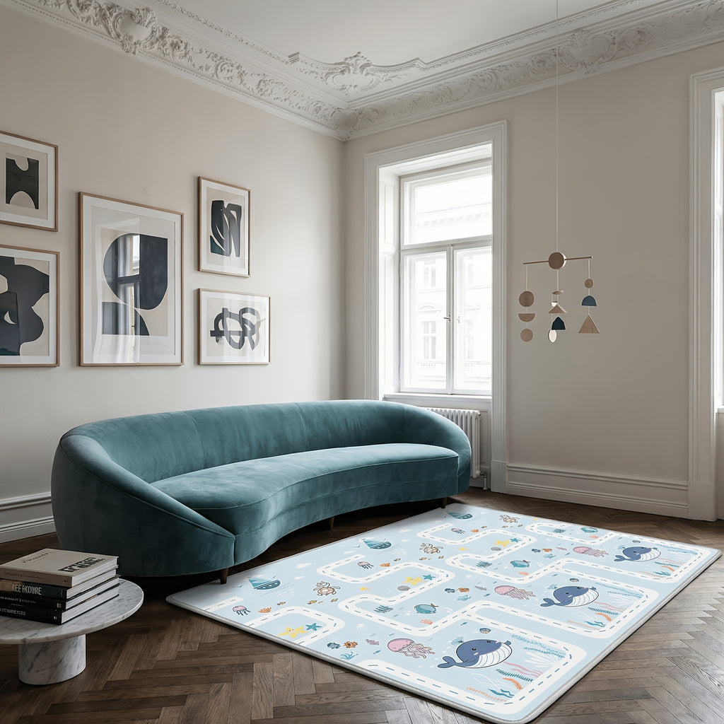 Tapis de jeu extra large 180x150cm, design réversible, mousse XPE — Monptitlou