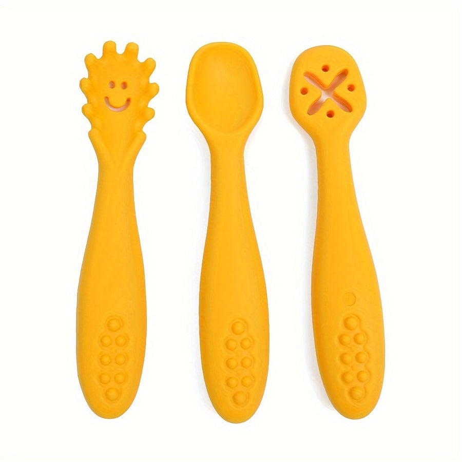 [Cuillères en silicone] 1 Ensemble de 3 Cuillères en Silicone pour — Monptitlou