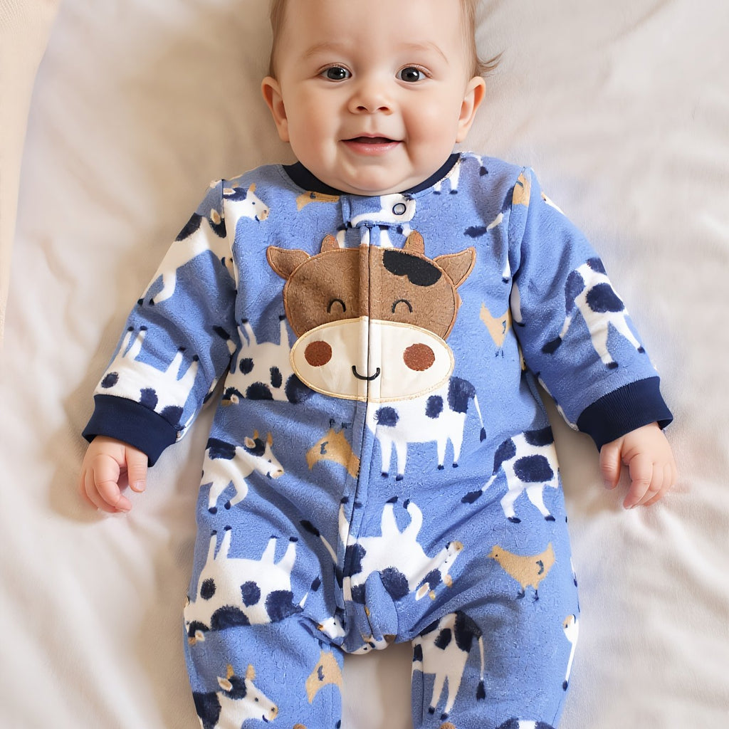 [Parfaite pour Halloween] Combinaison pour garçon imprimé vache — Monptitlou