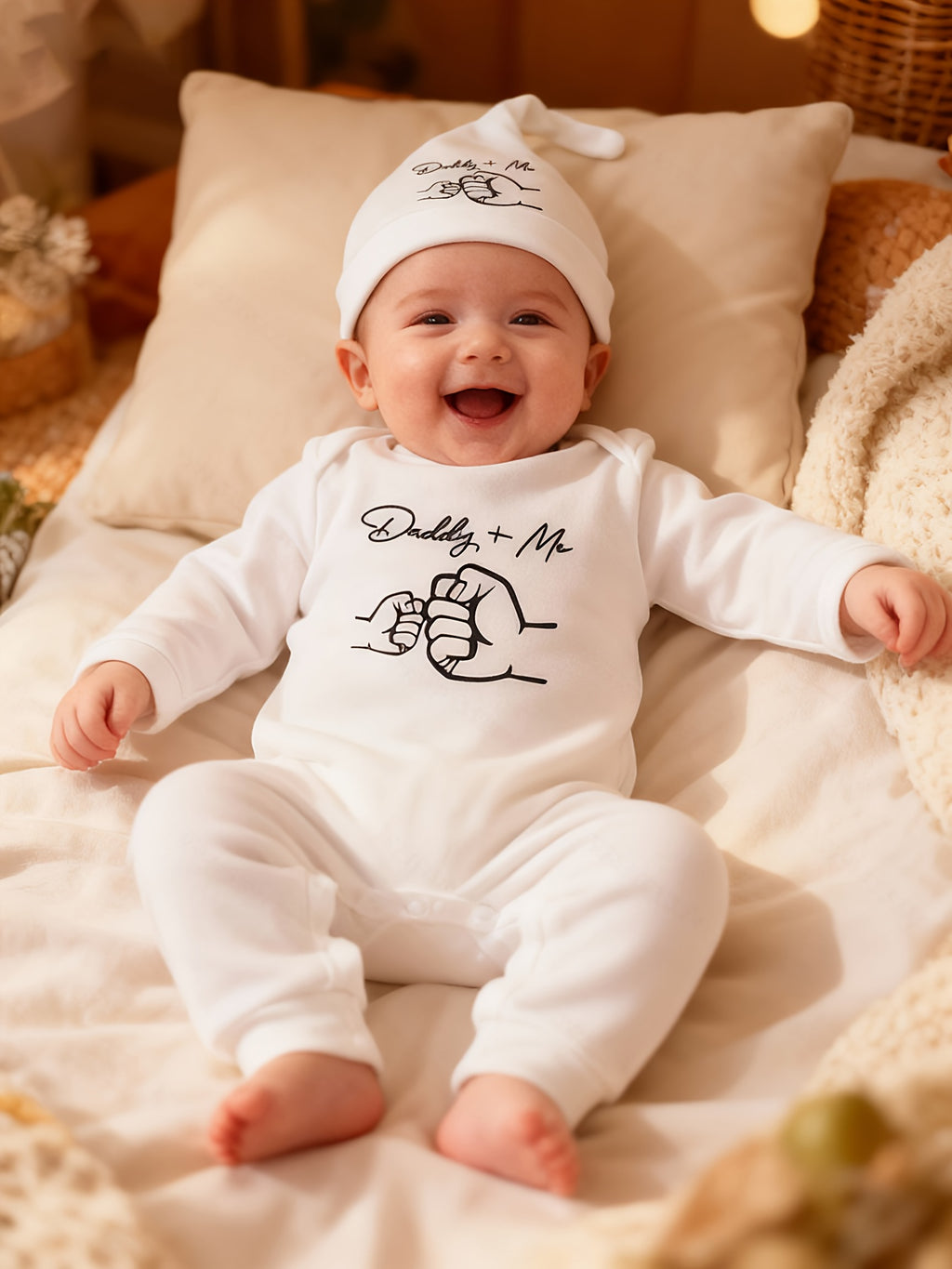 Nouveau Body Bébé "New Daddy+Me" avec Impression de Lettres — Monptitlou