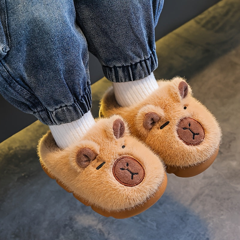 Chaussures d'hiver en peluche Capybara pour garçons et filles, bébés — Monptitlou