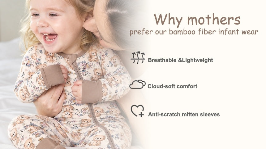 Grenouillère Bébé Garçon Fille en Fibre de Bambou — Monptitlou