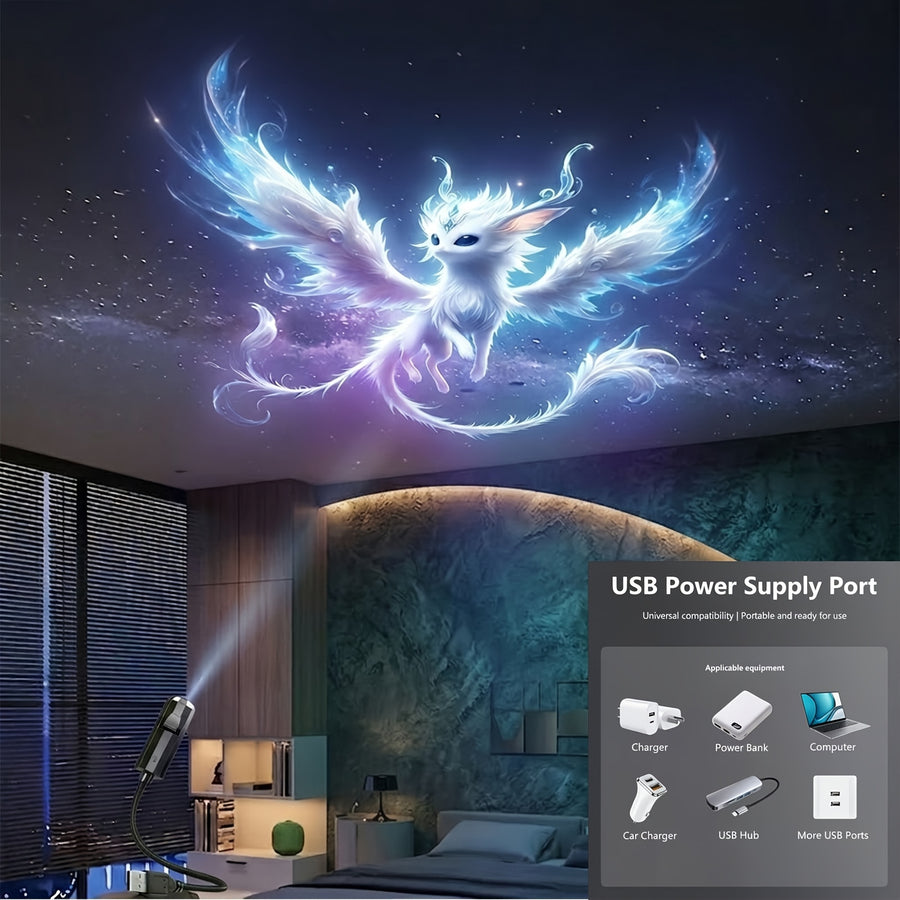 Lampe de projection USB portable créatures fantastiques — Monptitlou