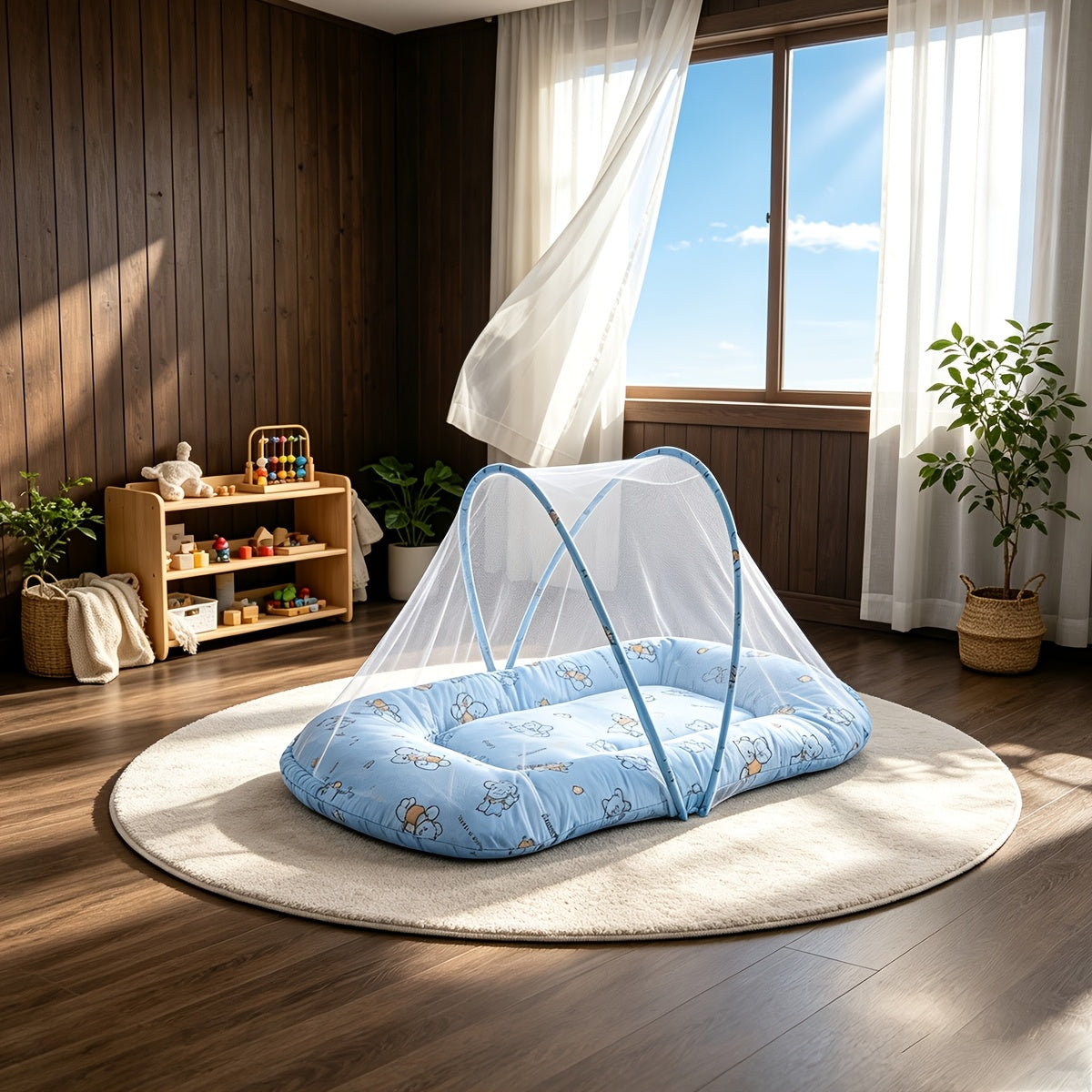 Moustiquaire d'extérieur simple pour enfants, portable, avec rangement — Monptitlou Image
