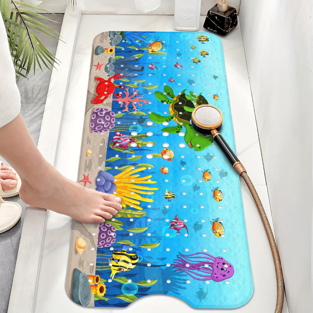 Tapis de baignoire antidérapant avec encoches, 40×100cm/16×39in — Monptitlou