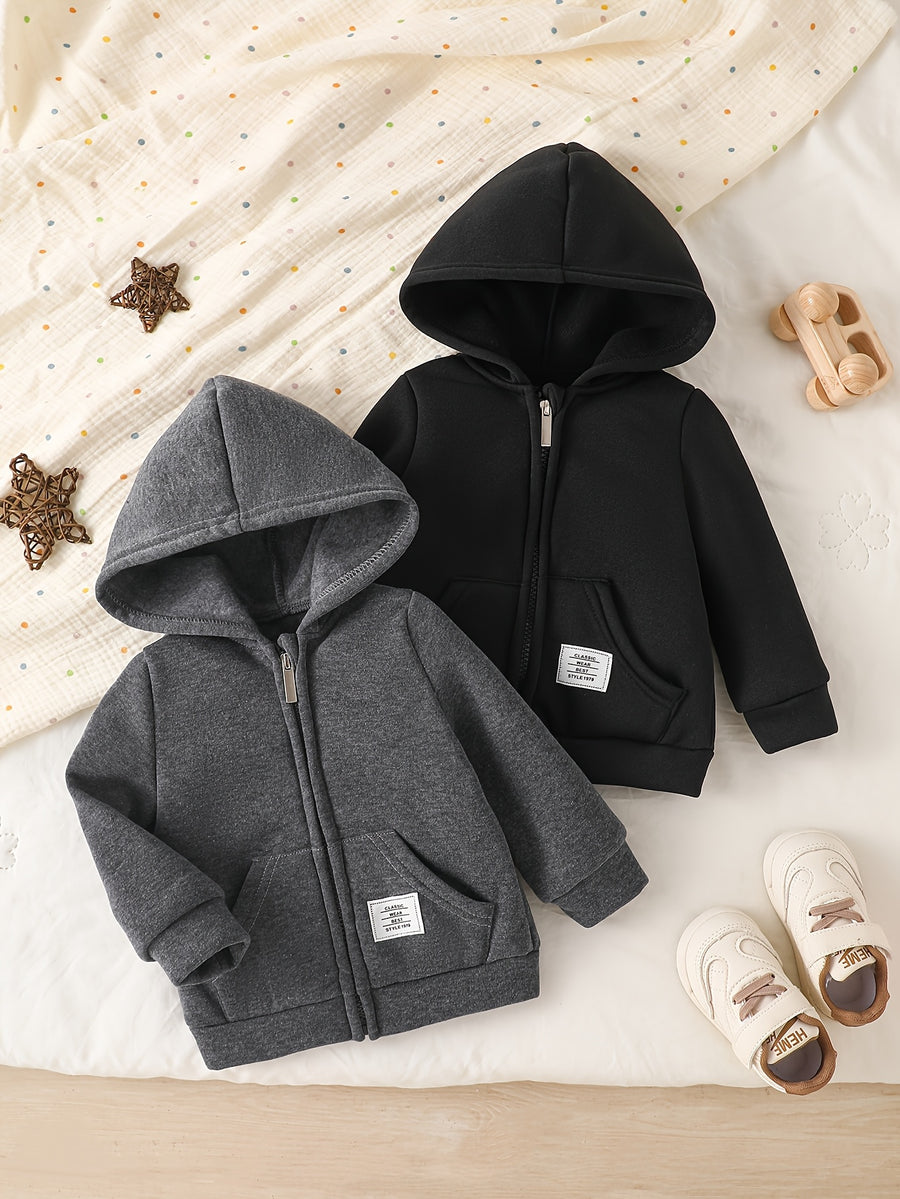 Sweat à capuche unis décontractés pour garçons et filles — Monptitlou