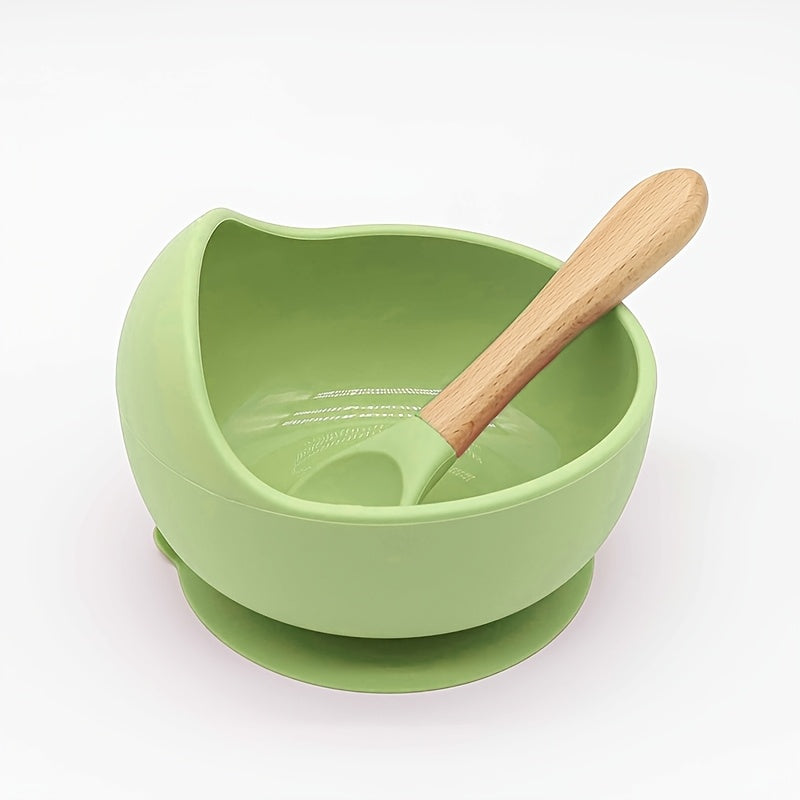 Bol et cuillère pour bébé, bol anti-dérapant à ventouse avec cuillère à — Monptitlou Image