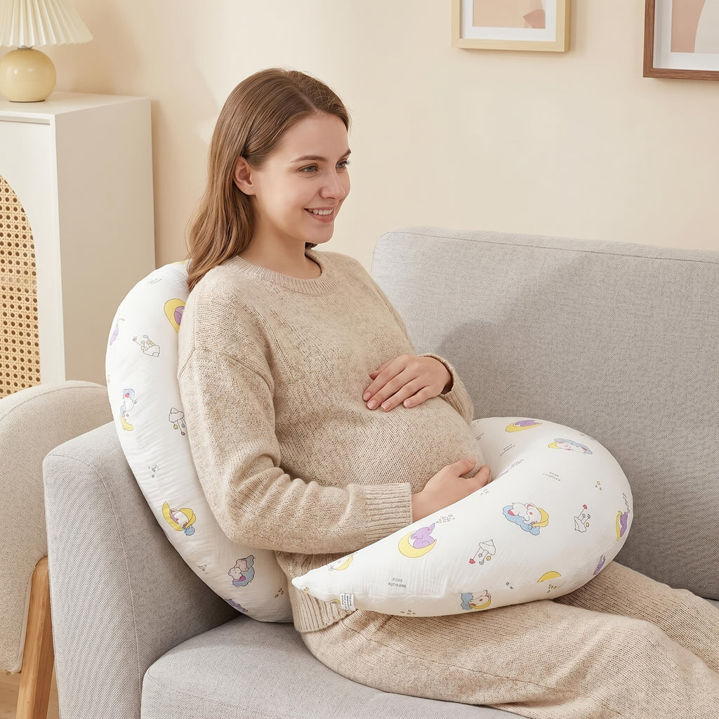 Oreiller de grossesse en forme de C Moon Pillow — Monptitlou