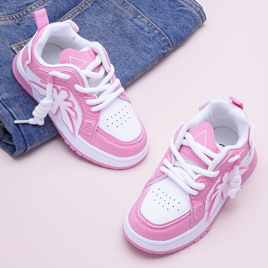 Chaussures de sport décontractées rose pour bébés filles, tendance et à la mode, nouveau style, chic pour le quotidien, 