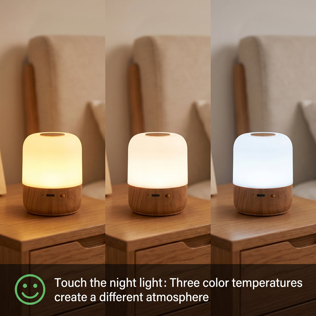 Veilleuse LED Intelligente à Commande Tactile — Monptitlou