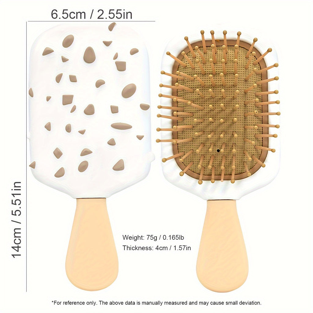 1 brosse à cheveux à coussin d'air sur le thème du crème glacée