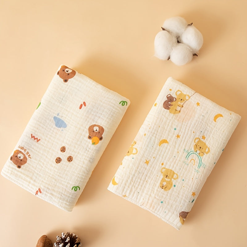 Lot de 2 langes bébé en mousseline de coton — Monptitlou