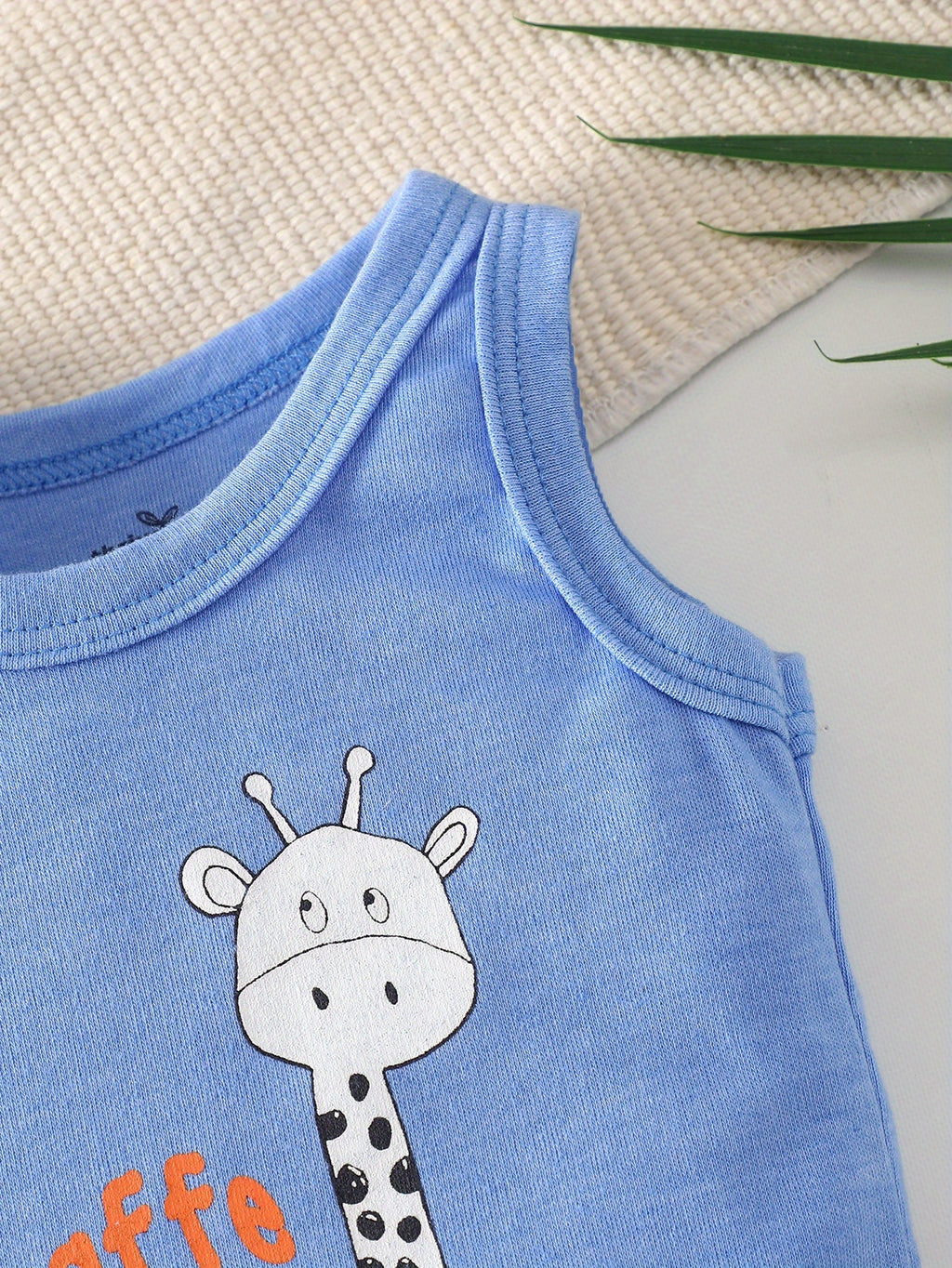 T-shirts sans manches pour nouveau-né printemps/été, tissu doux — Monptitlou