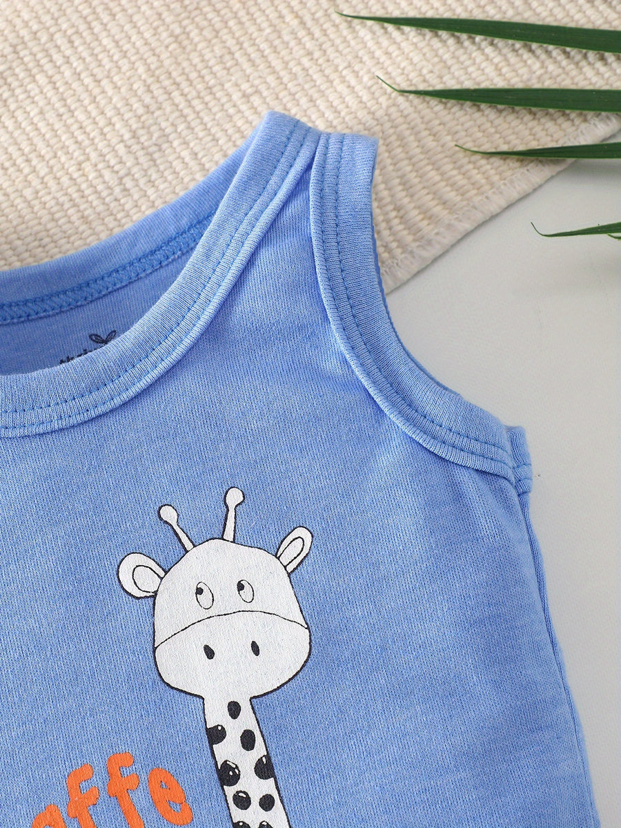 T-shirts sans manches pour nouveau-né printemps/été, tissu doux — Monptitlou