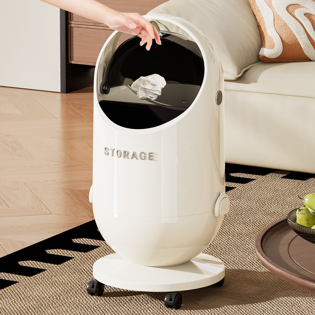 Poubelle Capsule Spatiale 20L avec Seau Intérieur Amovible — Monptitlou