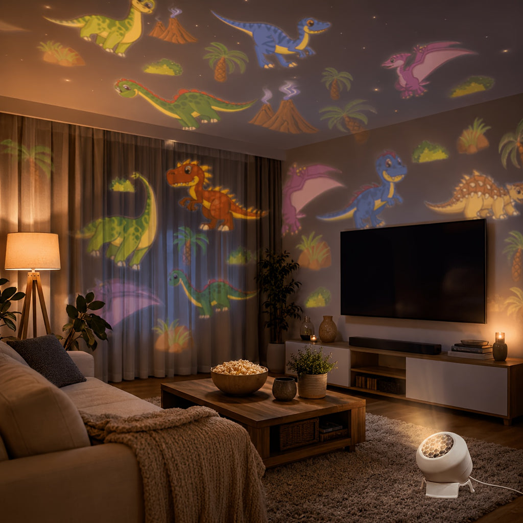 Lampe de projection dynamique sur le thème des dinosaures — Monptitlou