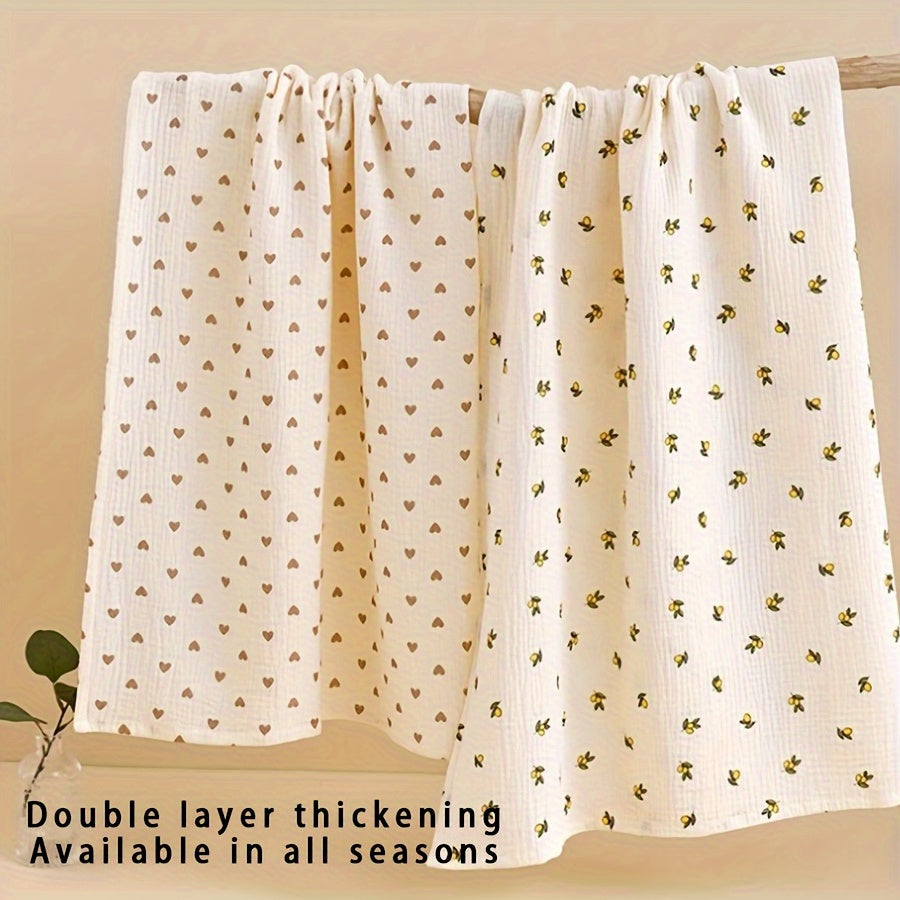 Lot de 2 langes bébé en mousseline de coton — Monptitlou