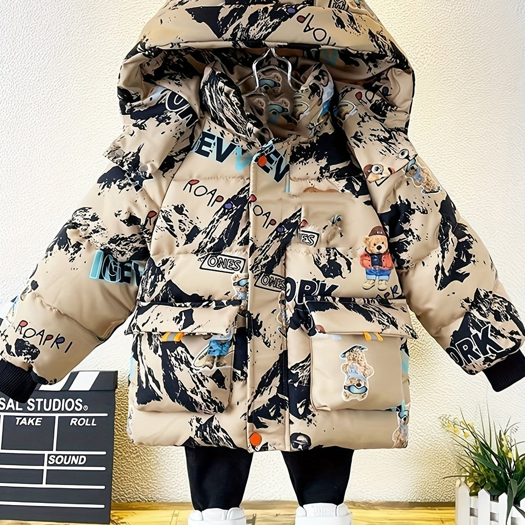 Nouveau manteau pour garçons, vêtement d'hiver épais mi-long — Monptitlou