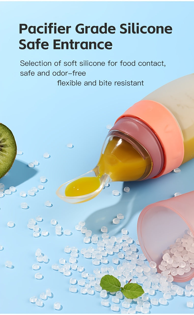 Biberon d'alimentation pour bébé en silicone liquide 100 ml/3 oz — Monptitlou