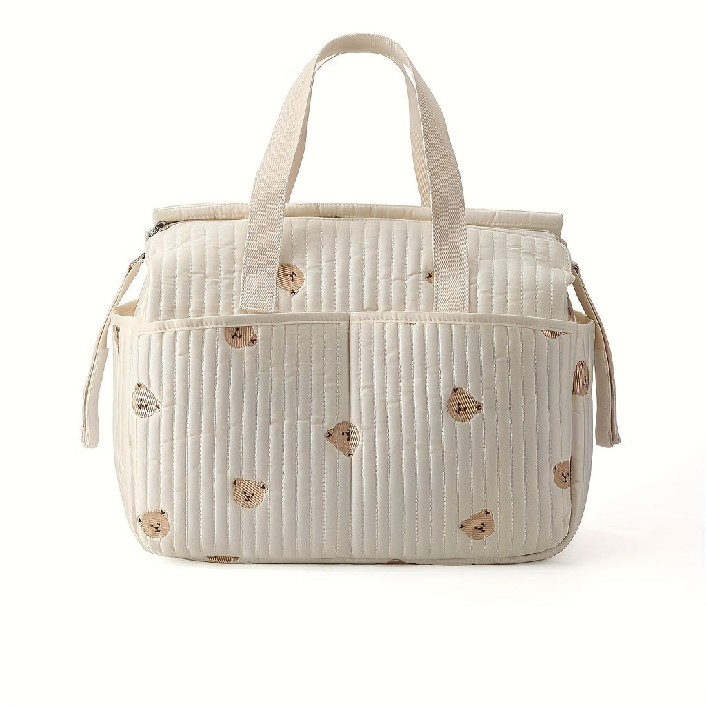 Sac de maternité portable style coréen avec broderie ours — Monptitlou