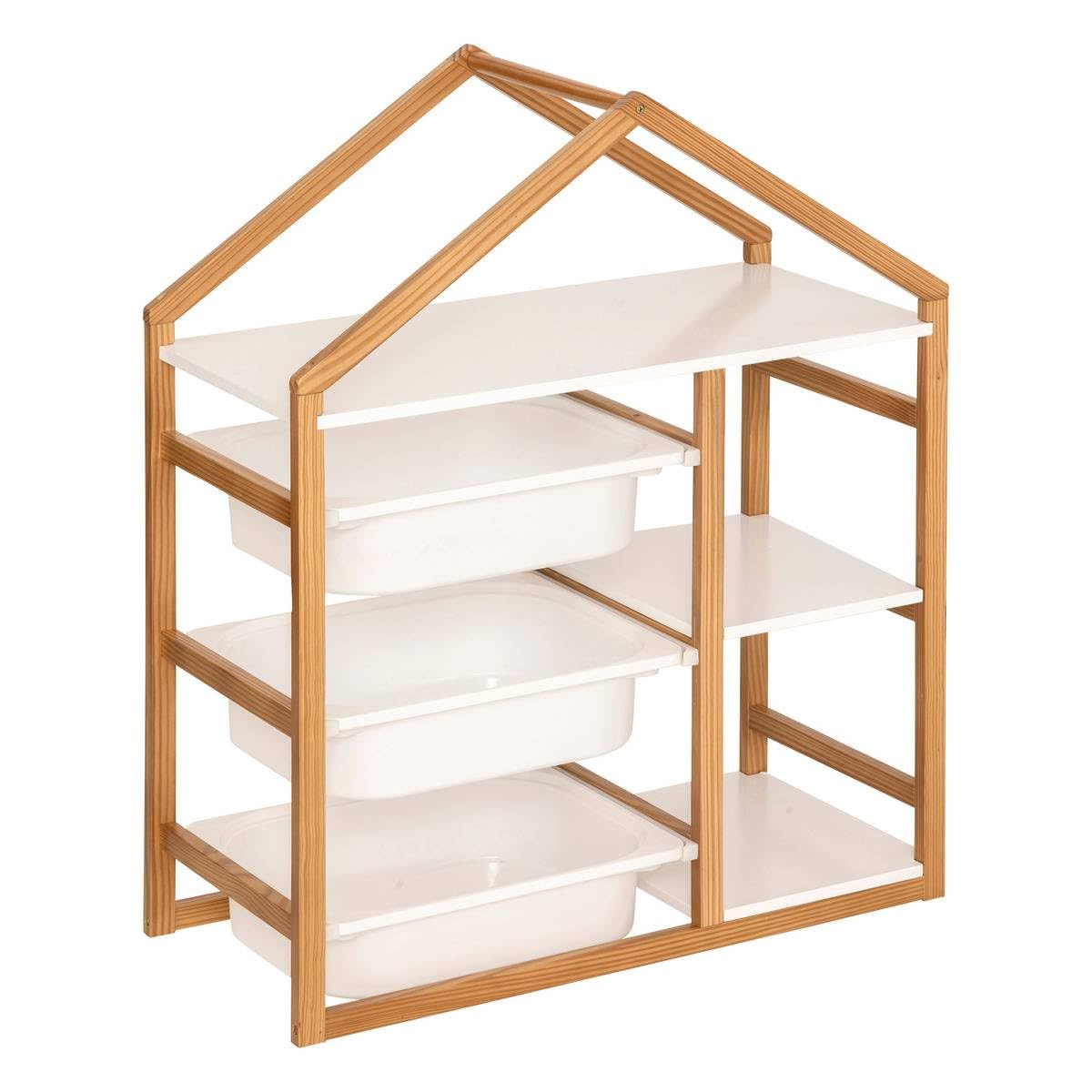 Bibliothèque 3 étagères pour enfant Blanc 68x82cm — Monptitlou Image