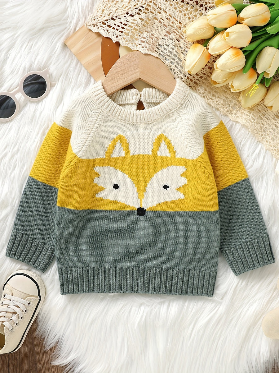 Pull en maille DovFanny & Renard de dessin animé — Monptitlou