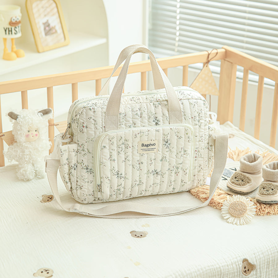 Sac à langer cabas floral pour maman et papa — Monptitlou